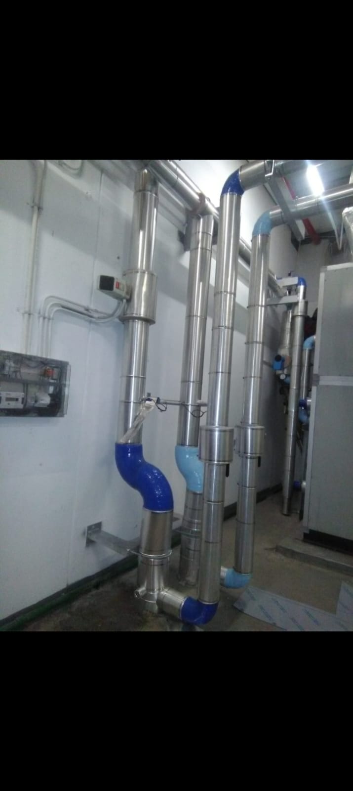Stainless steel piping installation