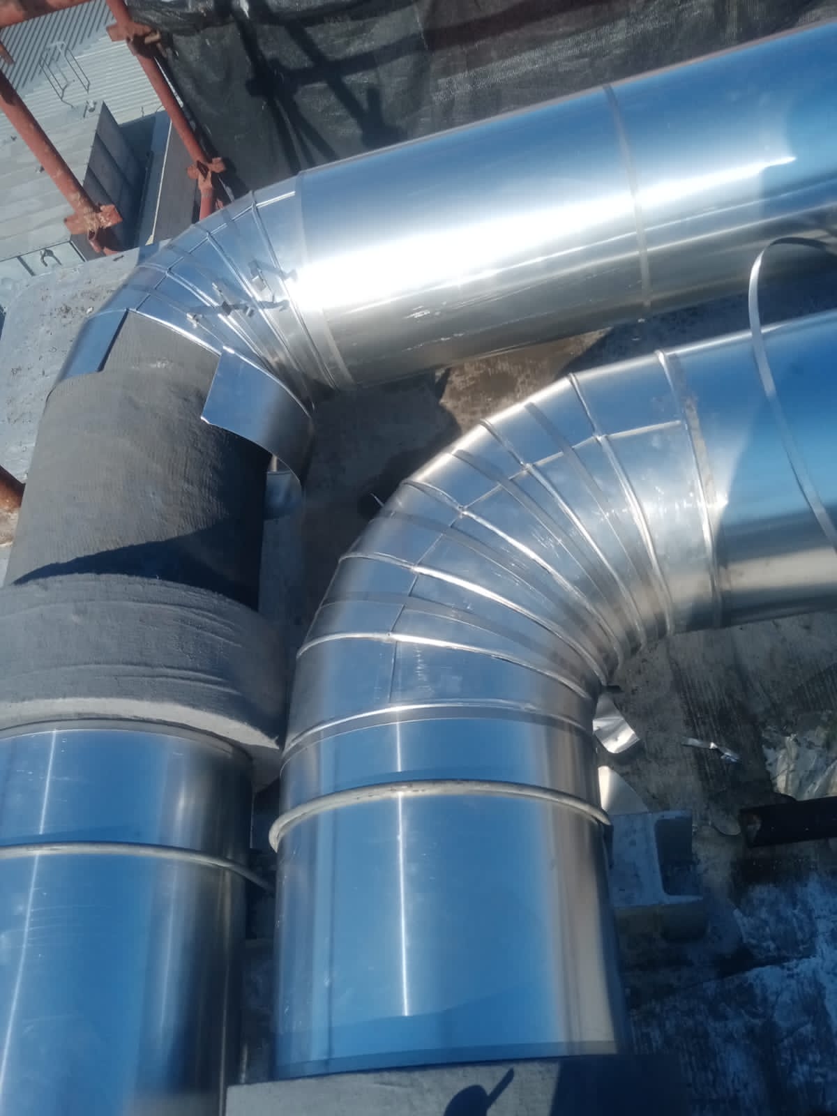 Silver cladded ductwork