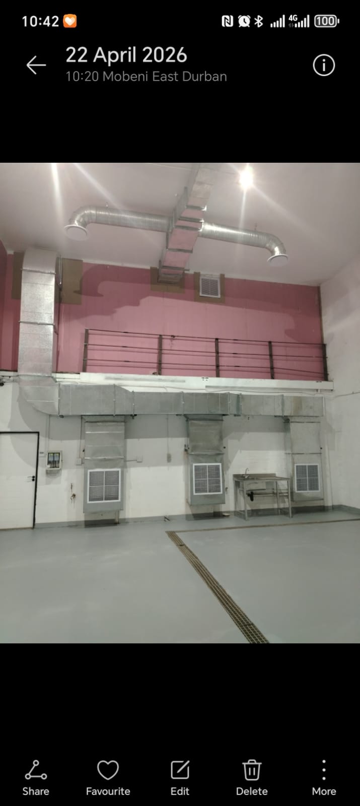 Duct installation in large commercial space in Mobeni East Durban