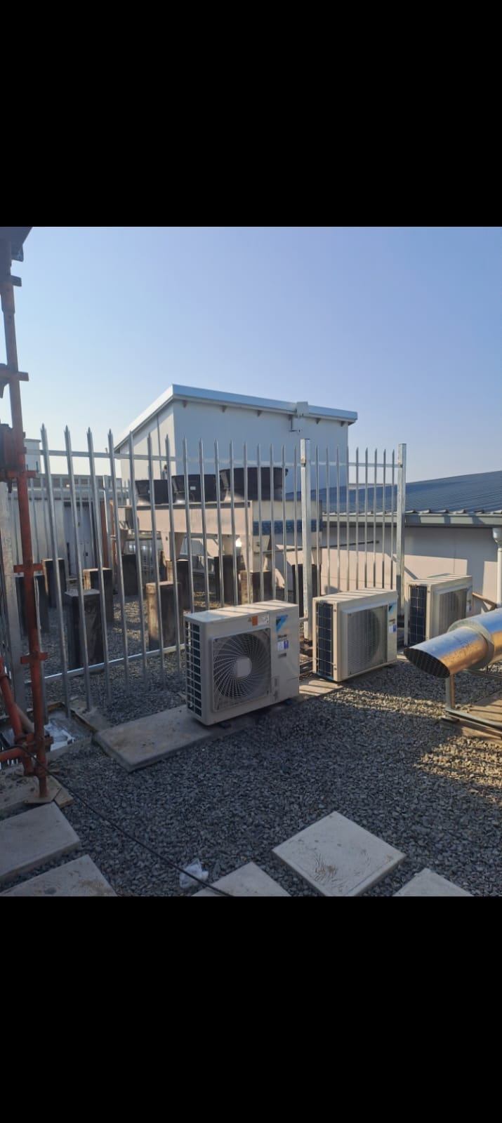 Daikin VRV outdoor condensers installed by Mshisa Airconditioning on Durban rooftop